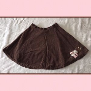 Girls Gymboree Corduroy Skirt Size 6 Pink Fox
